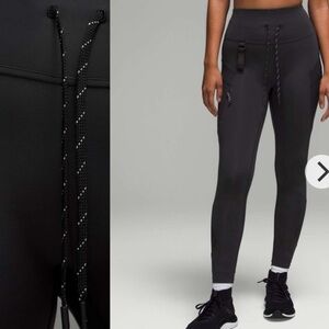 Lululemon high rise hiking cargo tights with 25” size 12 gray